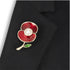 Ripple Pearl Centre Poppy Leaf Brooch