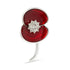 Ripple Crystal Centre Poppy Brooch