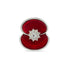 Ripple Crystal Centre Poppy Pin