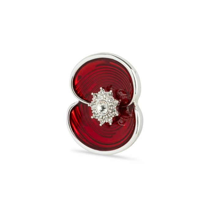 Ripple Crystal Centre Poppy Pin
