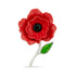 3D Blooming Poppy Brooch