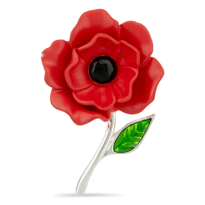 3D Blooming Poppy Brooch