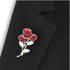 Entwined Triple Poppy Crystal Centre Brooch
