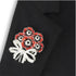 Elizabeth Bouquet Five Poppy Crystal Bow Brooch