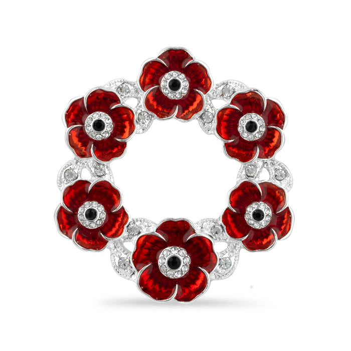 Crystal Poppy Wreath Brooch 2026