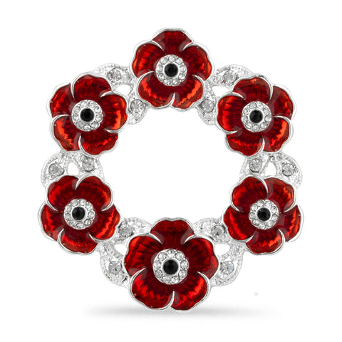 Crystal Poppy Wreath Brooch 2026