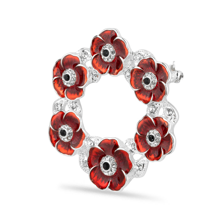 Crystal Poppy Wreath Brooch 2026