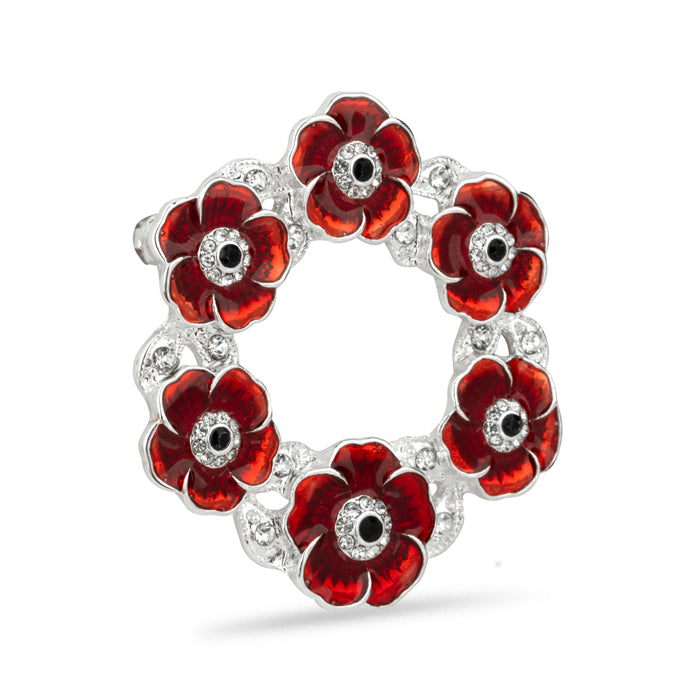 Crystal Poppy Wreath Brooch 2026