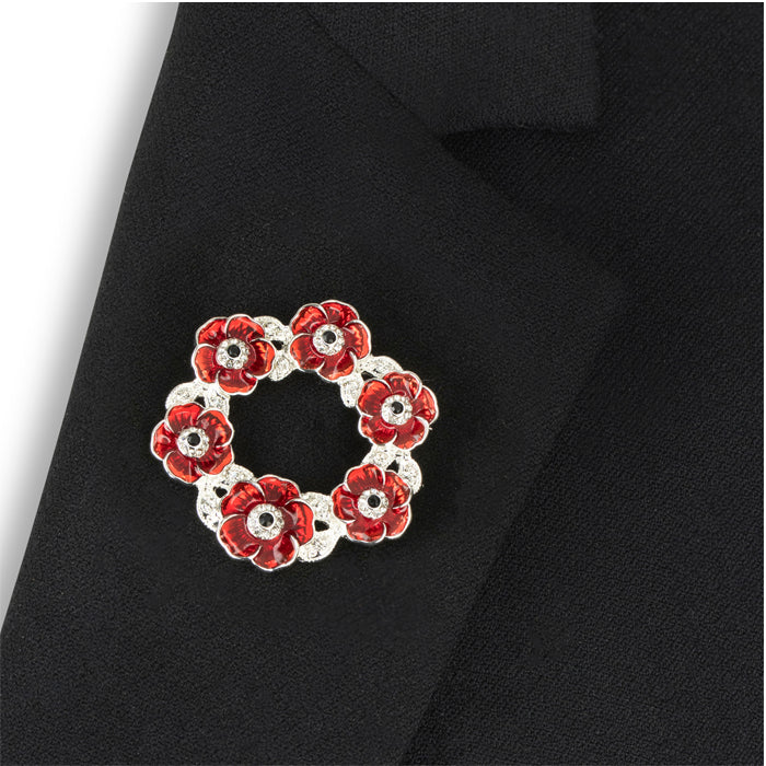 Crystal Poppy Wreath Brooch 2026