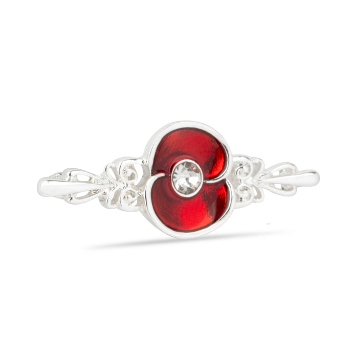 Vintage Poppy Swirl Bar Pin