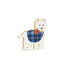 Scottie Dog Tartan Coat Poppy Badge