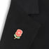 Enamel Poppy with Crystal Centre Pin