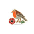 Robin and Poppy Enamel Pin