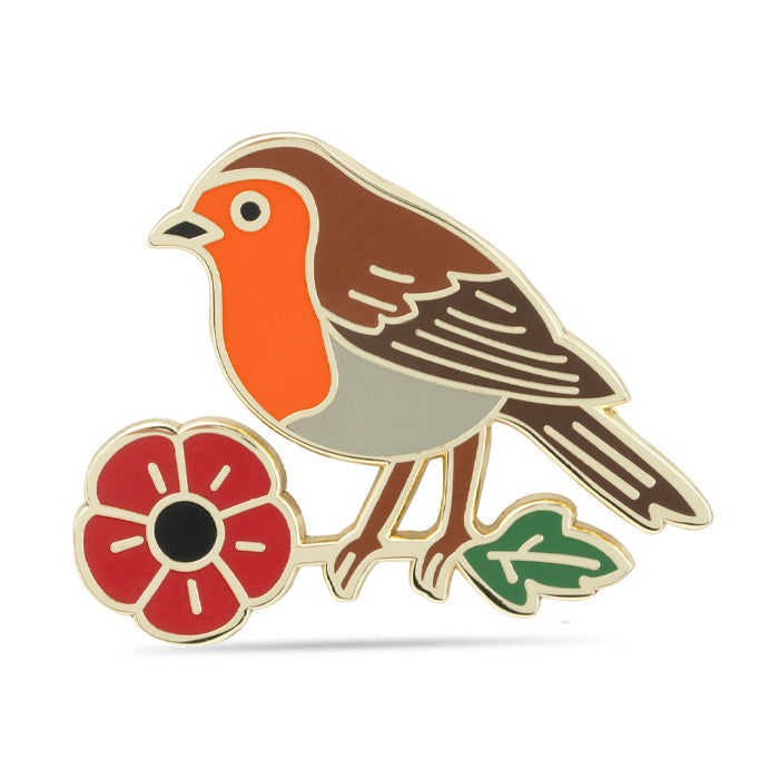 Robin and Poppy Enamel Pin