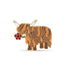 Highland Cow Five Petal Poppy Pin