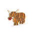 Highland Cow Five Petal Poppy Pin