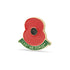 Lest We Forget Green Scroll Poppy Lapel Pin