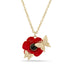 Butterfly and Poppy Necklace