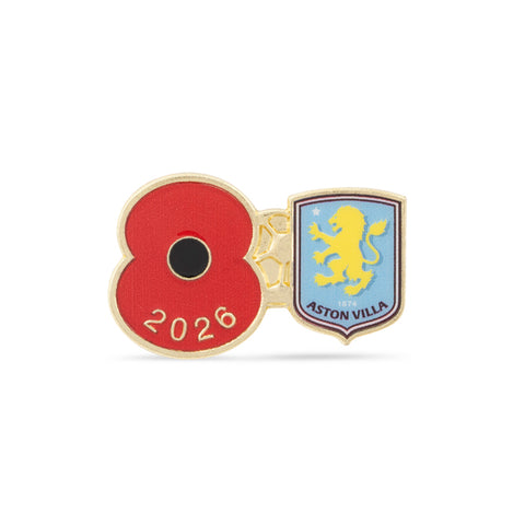 Aston Villa Poppy Football Pin 2026