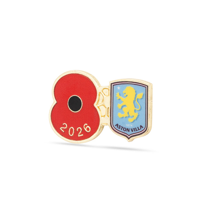 Aston Villa Poppy Football Pin 2026