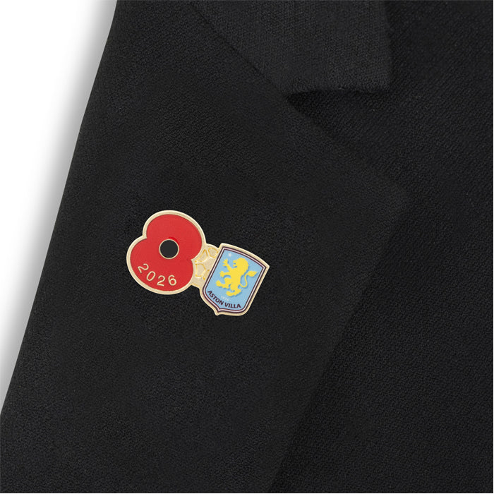 Aston Villa Poppy Football Pin 2026