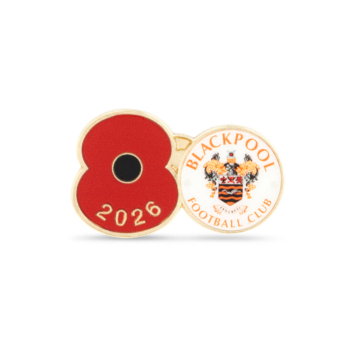Blackpool Poppy Football Pin 2026