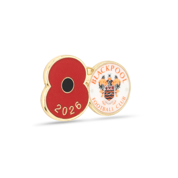Blackpool Poppy Football Pin 2026