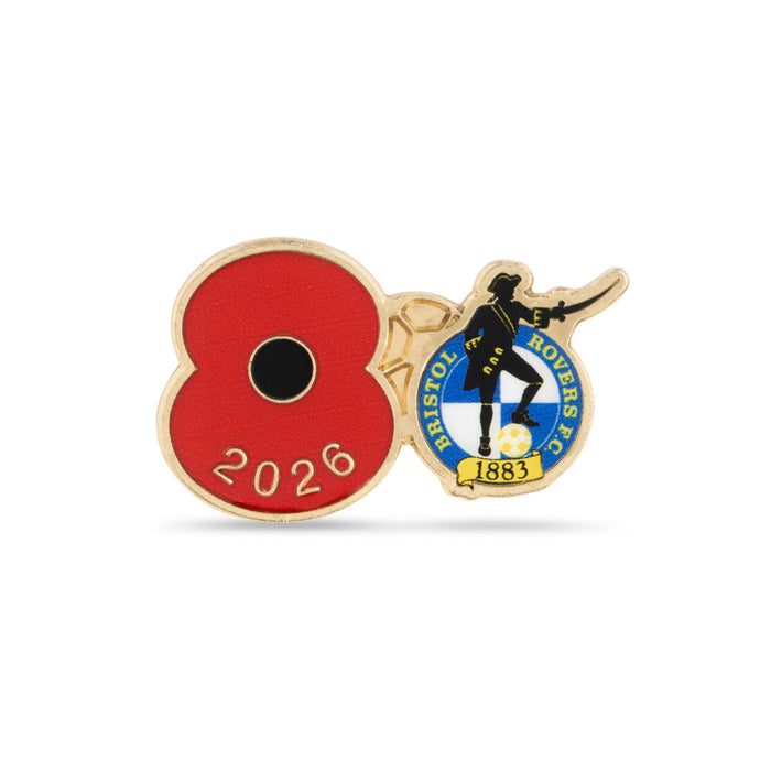 Bristol Rovers Poppy Football Pin 2026