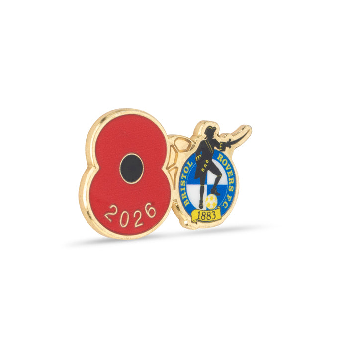 Bristol Rovers Poppy Football Pin 2026