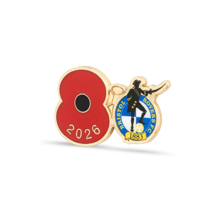 Bristol Rovers Poppy Football Pin 2026