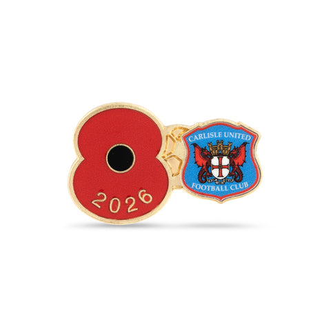 Carlisle United Poppy Football Pin 2026