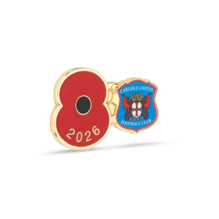 Carlisle United Poppy Football Pin 2026