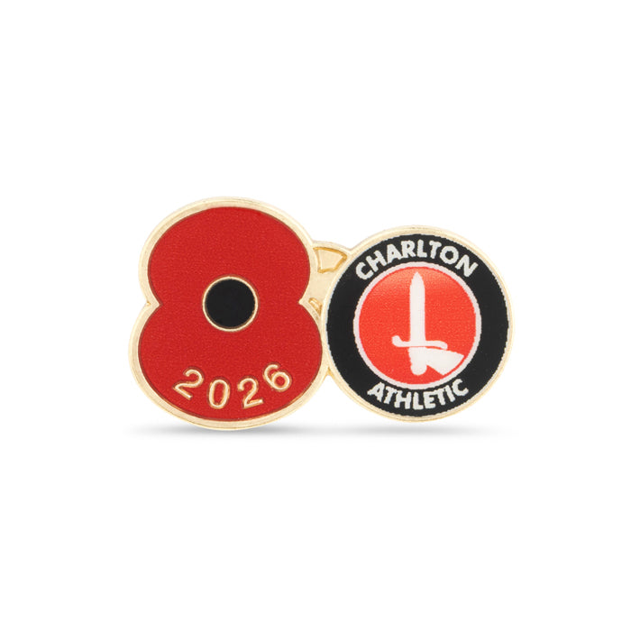 Charlton Athletic Poppy Football Pin 2026
