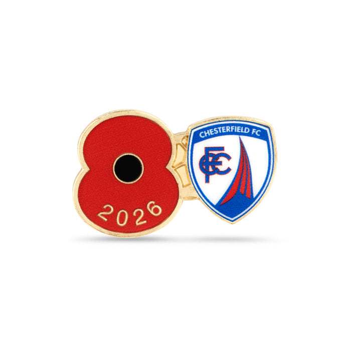 Chesterfield Poppy Football Pin 2026