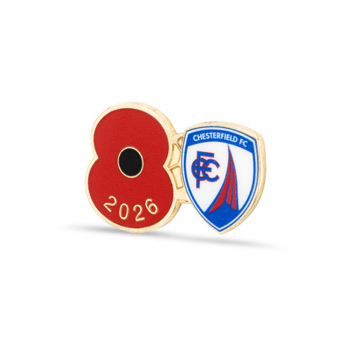 Chesterfield Poppy Football Pin 2026