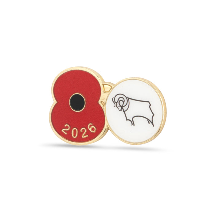 Derby County Poppy Football Pin 2026