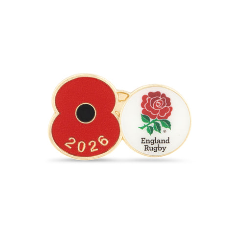 England Rugby Union Poppy Rugby Pin 2026
