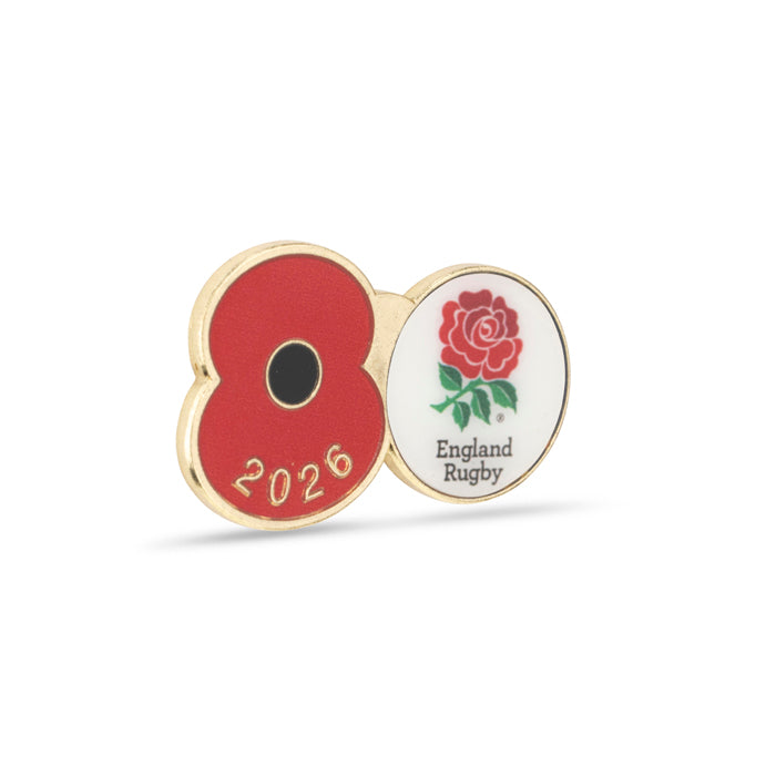 England Rugby Union Poppy Rugby Pin 2026
