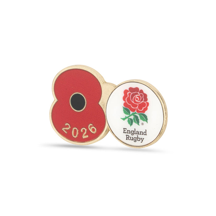 England Rugby Union Poppy Rugby Pin 2026