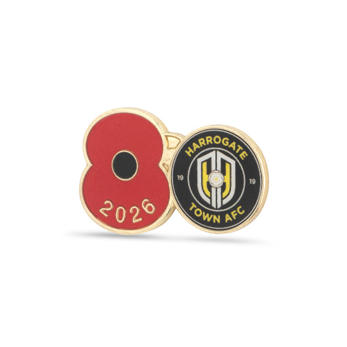 Harrogate Town Poppy Football Pin 2026