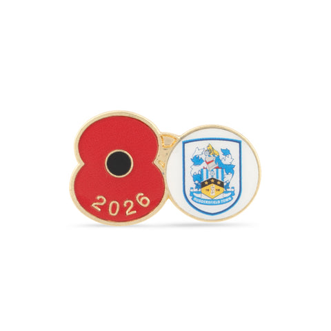 Huddersfield Town Poppy Football Pin 2026