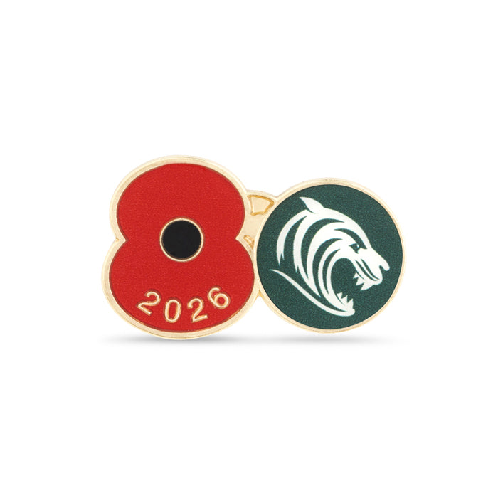 Leicester Tigers Poppy Rugby Pin 2026