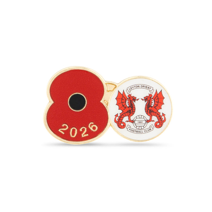 Leyton Orient Poppy Football Pin 2026