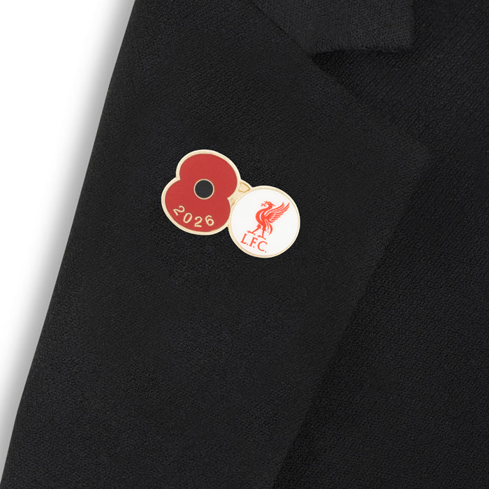 Liverpool Poppy Football Pin 2026