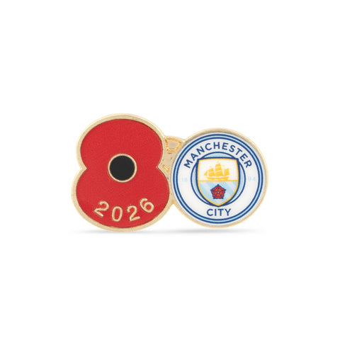 Manchester City Poppy Football Pin 2026