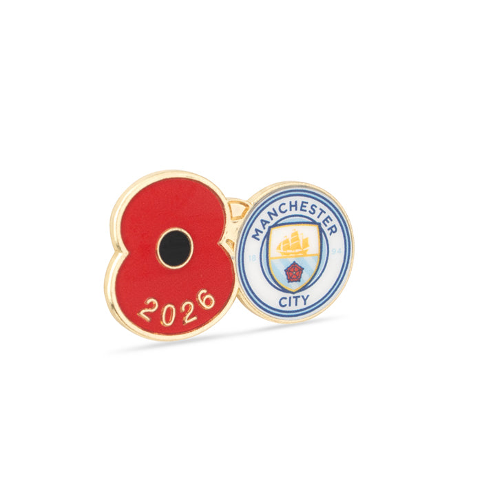 Manchester City Poppy Football Pin 2026