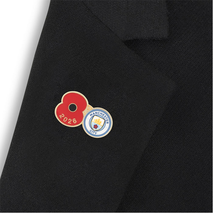 Manchester City Poppy Football Pin 2026