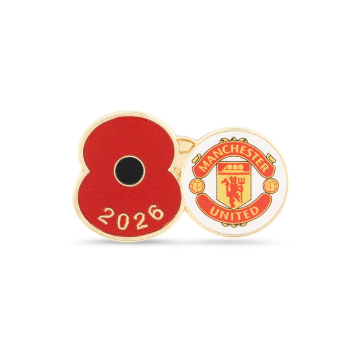Manchester United Poppy Football Pin 2026