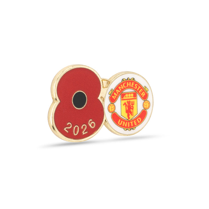 Manchester United Poppy Football Pin 2026