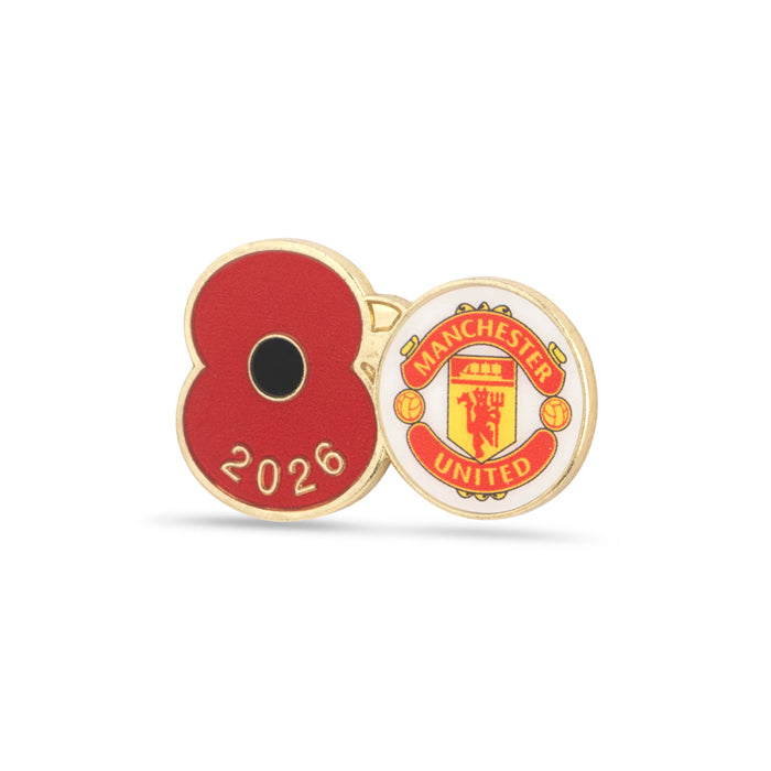 Manchester United Poppy Football Pin 2026